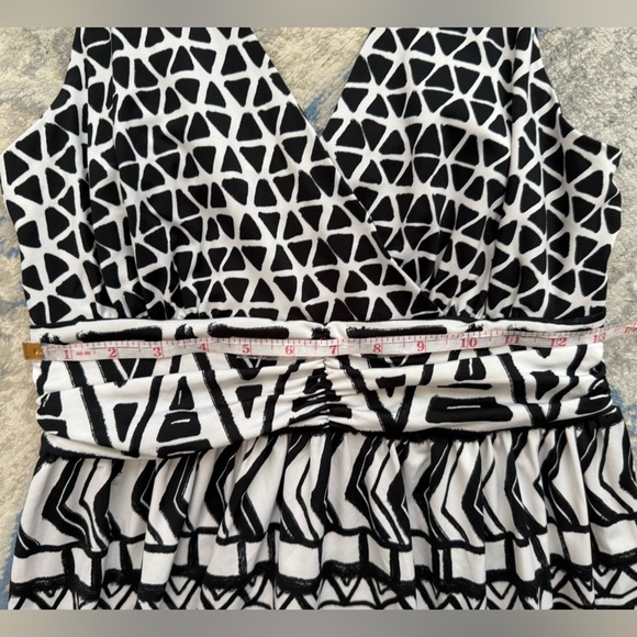 INC International Concepts Black and White Patterned Maxi Tank Dress - Picture 7 of 9